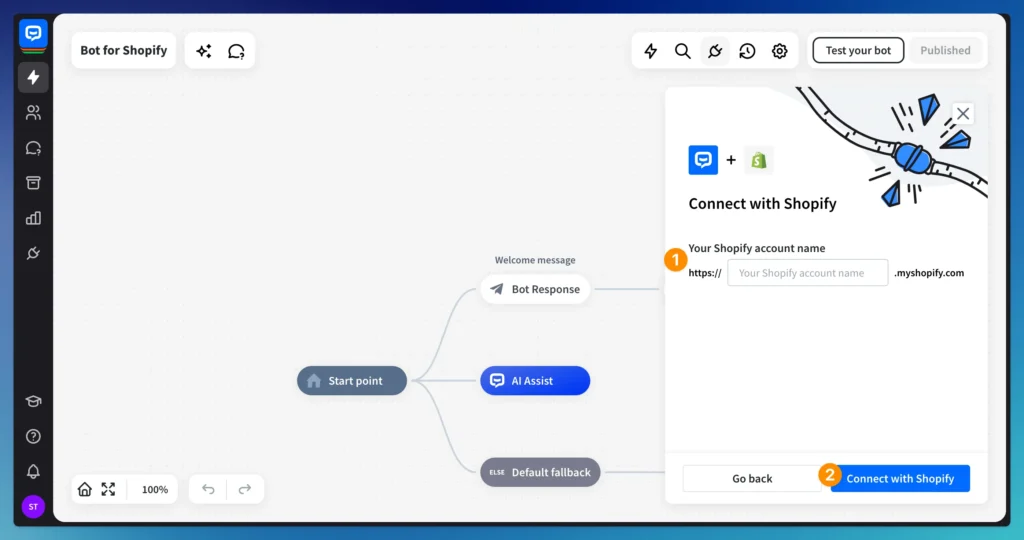 Integrate ChatBot with Shopify