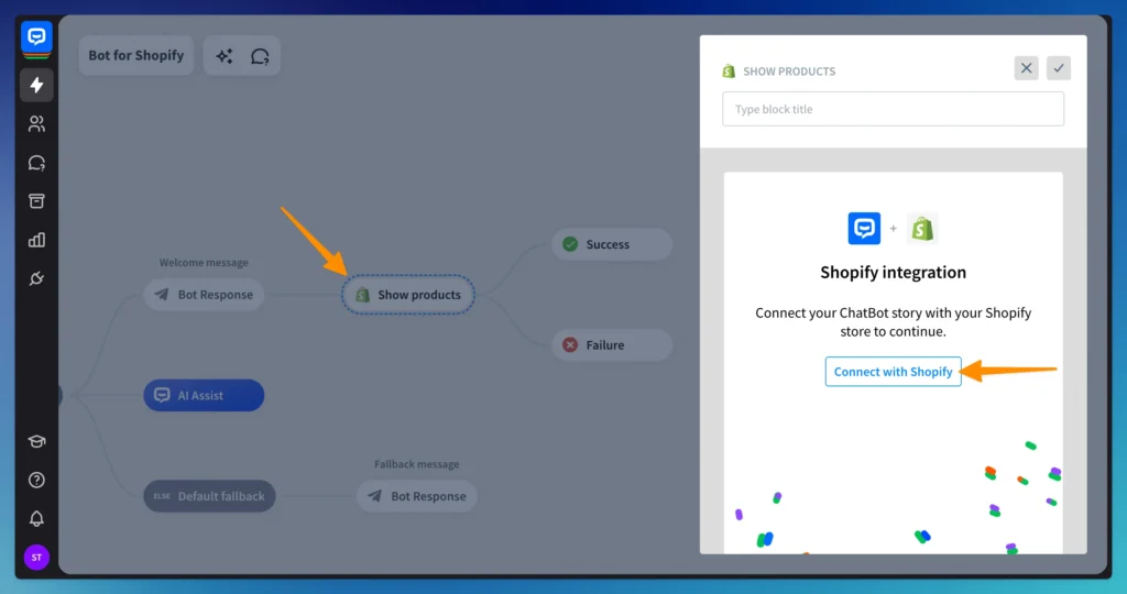 Integrate ChatBot with Shopify