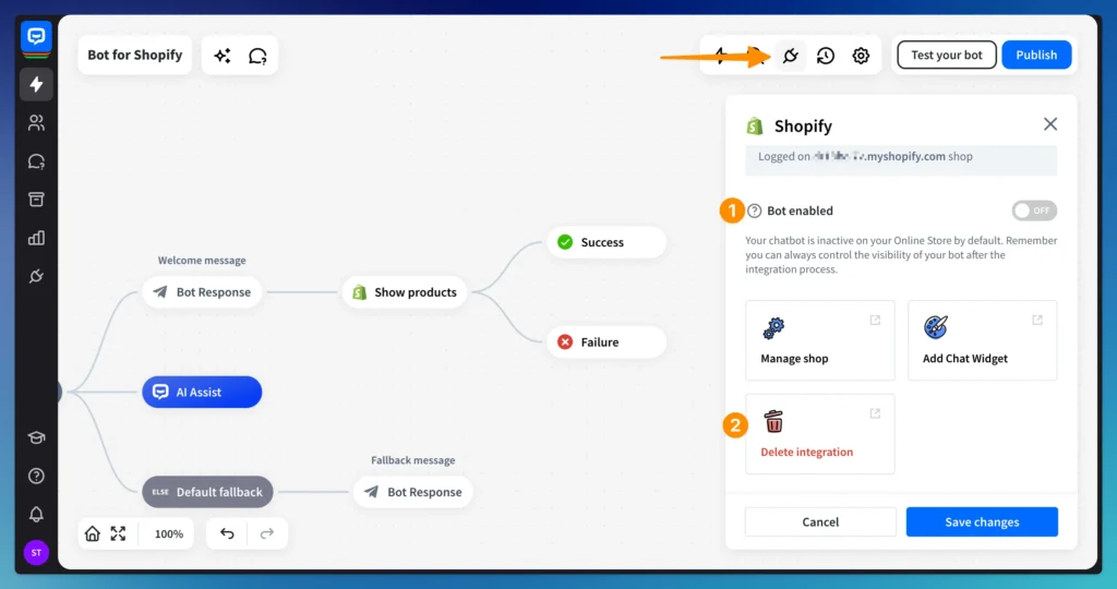 Integrate ChatBot with Shopify